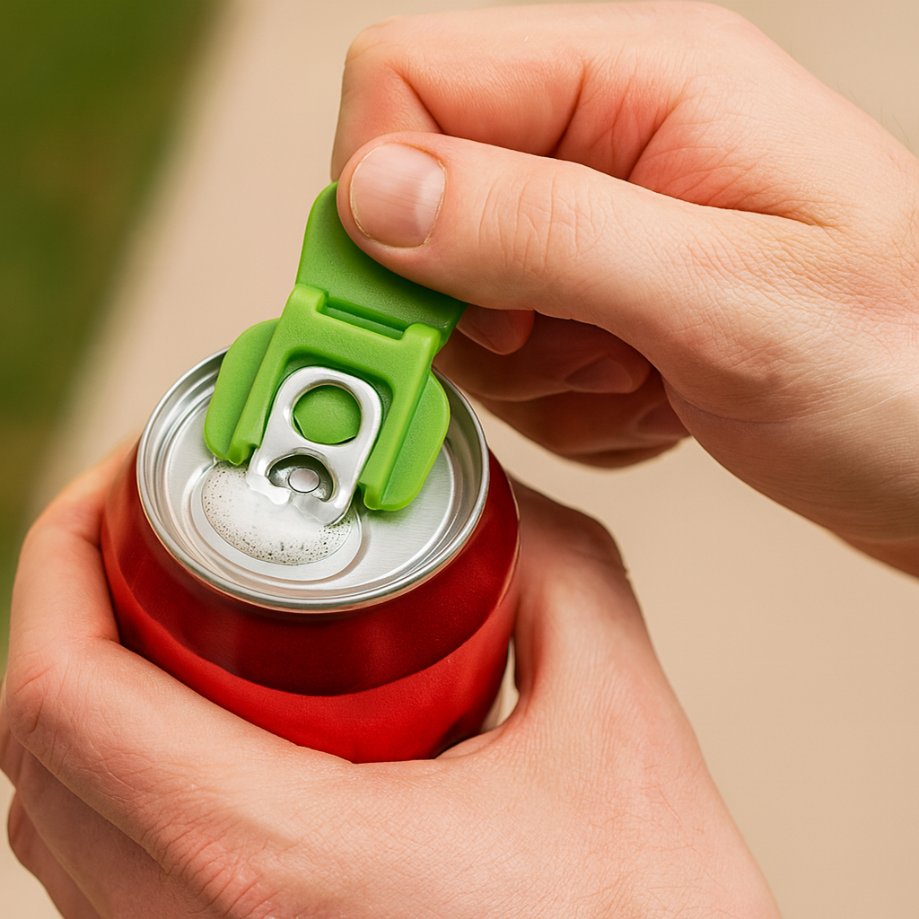 Can opener & drink protector